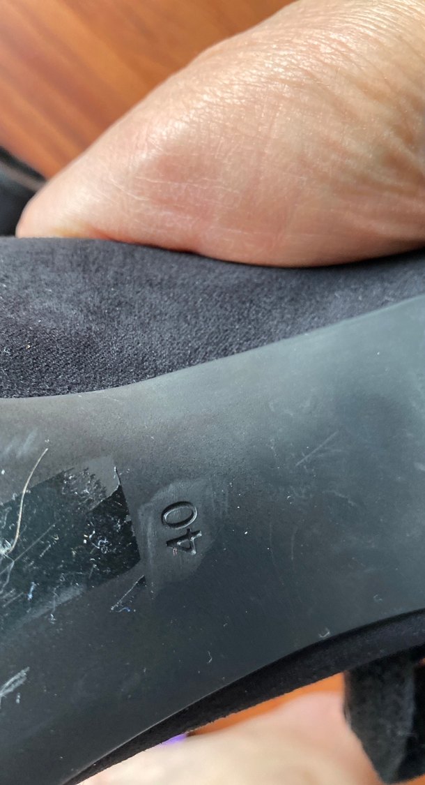 Siyah süet Kalın Bağcıklı kadın Ayakkabısı - Görsel 4