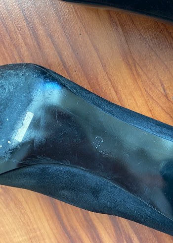 Siyah süet Minimalist Kadın Stiletto Topuklu Ayakkabı - Görsel 3