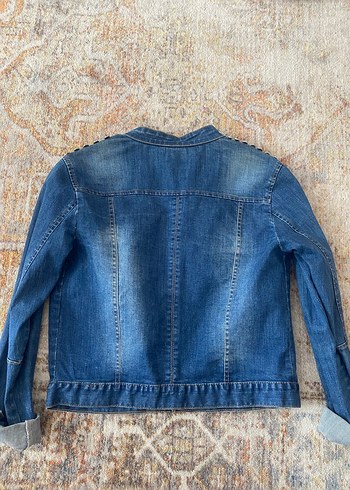Diğer Zımbalı Mavi Denim Ceket