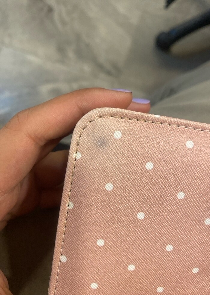 Pembe puantiye cüzdan - Görsel 4