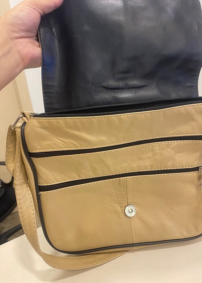 Gerçek kuzu derisi çanta - Görsel 2