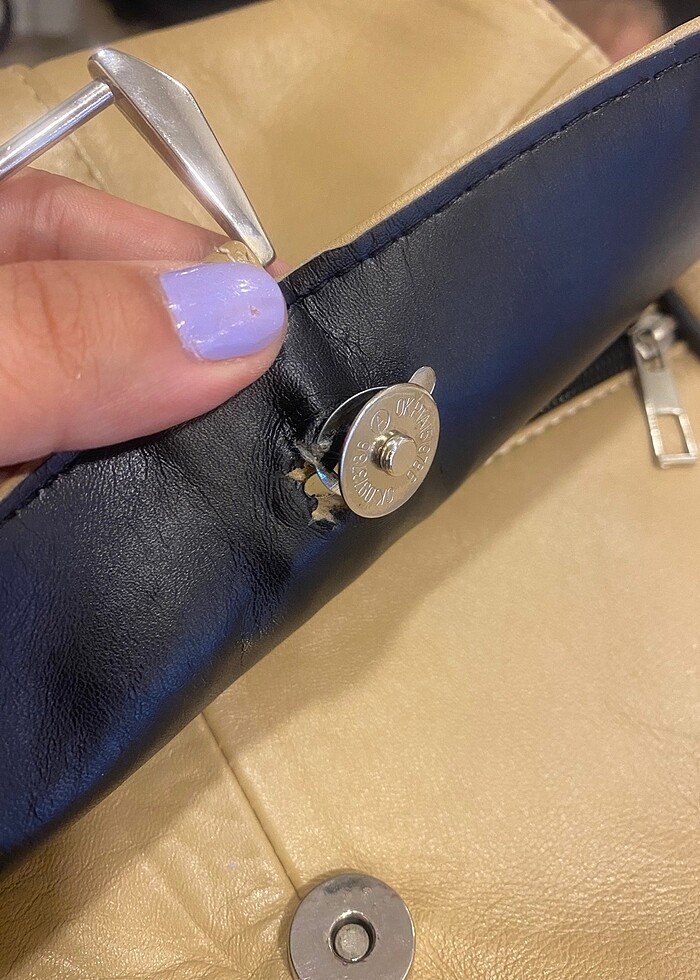 Gerçek kuzu derisi çanta - Görsel 3