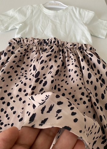 Kız Çocuk Leopar Desenli Fırfırlı Elbise - Görsel 2