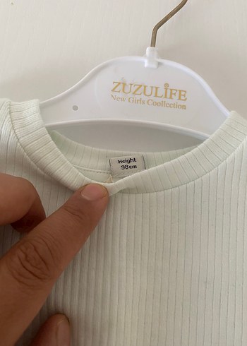 Kız Çocuk Beyaz Keten Elbise - Görsel 3