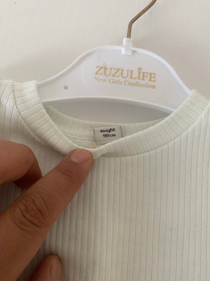 Kız Çocuk Beyaz Keten Elbise - Görsel 3