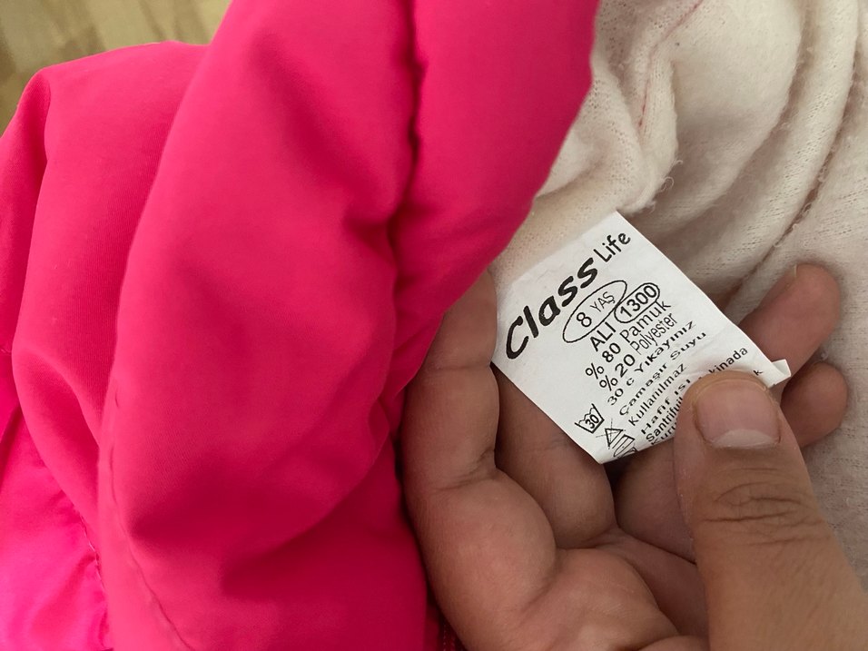 Kız Çocuk Pembe Kürklü Yelek - Görsel 2