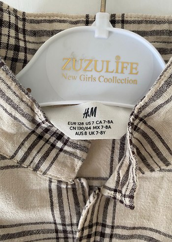 Erkek Çocuk Keten Kısa Kollu Kareli Gömlek - Görsel 2