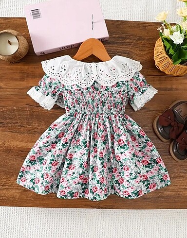Diğer Güpürlü bebe yaka Bebek elbisesi