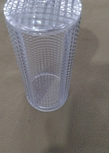 Beyaz Şeffaf Desenli makyaj pamuğu koyma vazosu - Görsel 4