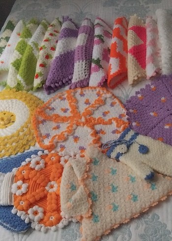 Renkli Örgü Banyo lifler toplu aklımda - Görsel 2