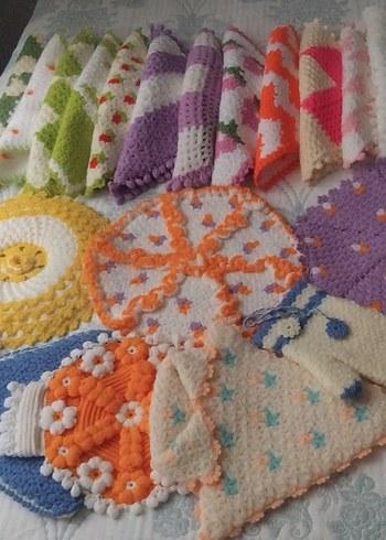 Renkli Örgü Banyo lifler toplu aklımda - Görsel 3