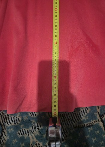 Nar Çiçeği Kalp Yakalı Midi Kolsuz Elbise - Görsel 4