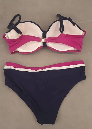 Diğer Pembe Lacivert Bikini Takımı