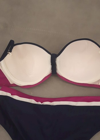 44 Beden Pembe Lacivert Bikini Takımı