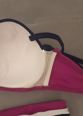 44 Beden pembe Renk Pembe Lacivert Bikini Takımı