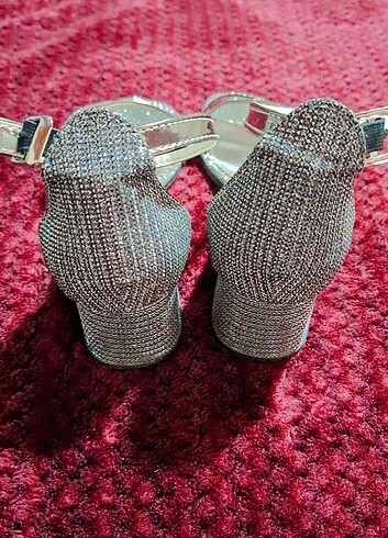 34 Beden gri Renk 34 numara Kiz çocuk topuklu ayakkabı 