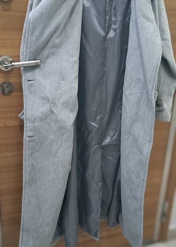 Gri Çift Düğmeli Uzun Kaban #kaşe #kaşekaban #kaban #uzunkaban - Görsel 7