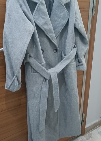 Gri Çift Düğmeli Uzun Kaban #kaşe #kaşekaban #kaban #uzunkaban - Görsel 2