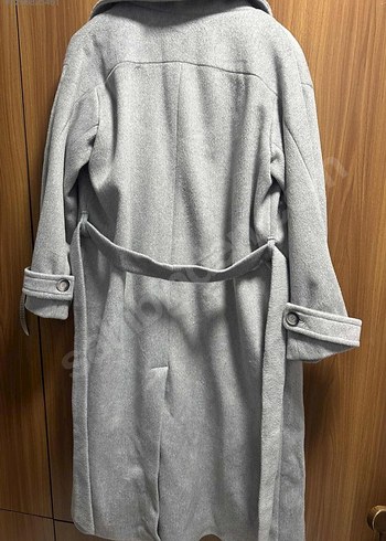 Gri Çift Düğmeli Uzun Kaban #kaşe #kaşekaban #kaban #uzunkaban - Görsel 10