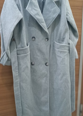 Gri Çift Düğmeli Uzun Kaban #kaşe #kaşekaban #kaban #uzunkaban - Görsel 4