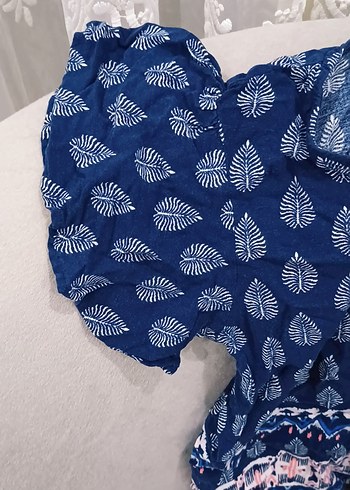 Renkli Desenli Mavi  Takımı - Görsel 4