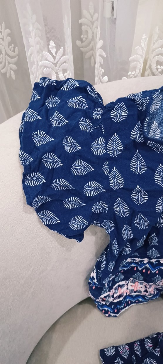 Renkli Desenli Mavi  Takımı - Görsel 4