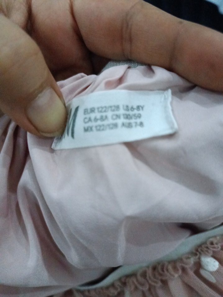 Bej Nakışlı Fırfırlı Kız Eteği - Görsel 3