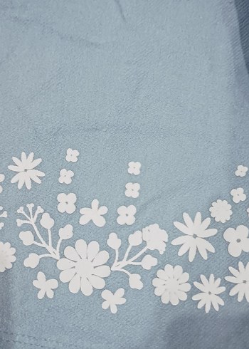 Mavi Nakışlı Kolsuz Kız Elbisesi - Görsel 3