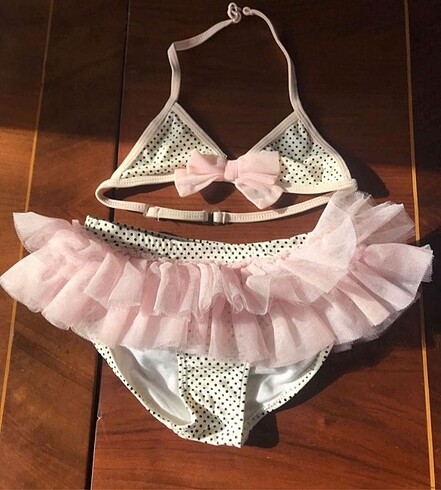 Tül ve Fiyonk Detayl 4-5 yas Bikini