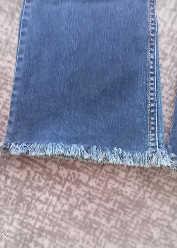 Diğer Gevşek Kesim Midi Boy Mavi Kadın Kot Pantolon