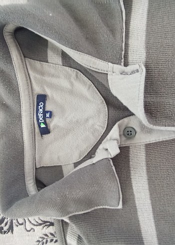 xl Beden Gri Polo Yaka Erkek Sweatshirt