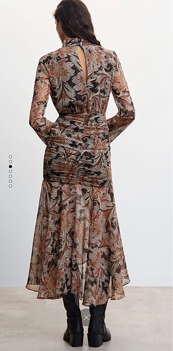 Mango Paisley Desenli Elbise