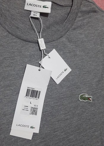 l Beden Lacoste Erkek Gri Tişört