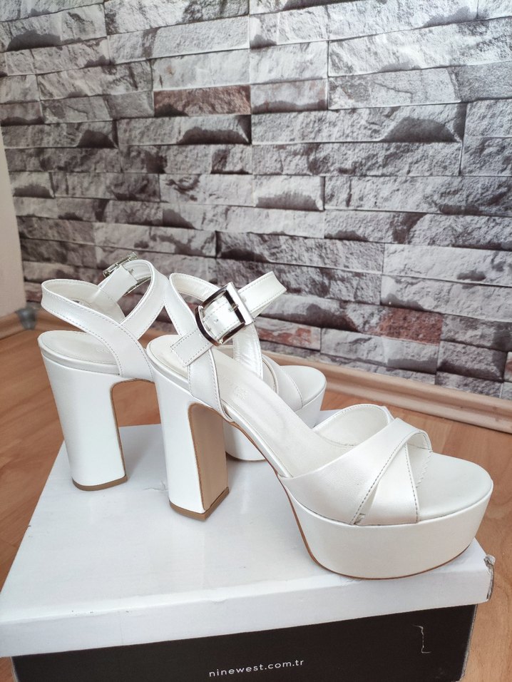 Beyaz Platform Gelin ayakkabısı - Görsel 3