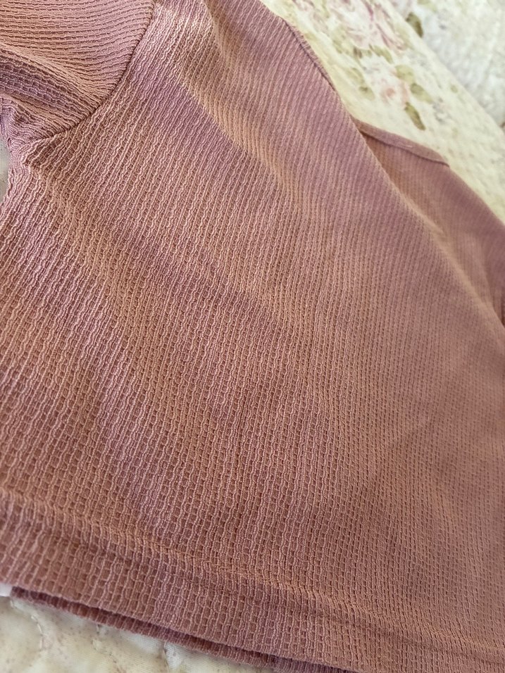 Düğmeli Pembe Kız Takımı - Görsel 5