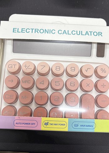 Bej Renkli Elektronik Hesap Makinesi - Görsel 2