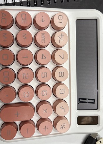 Bej Renkli Elektronik Hesap Makinesi - Görsel 4