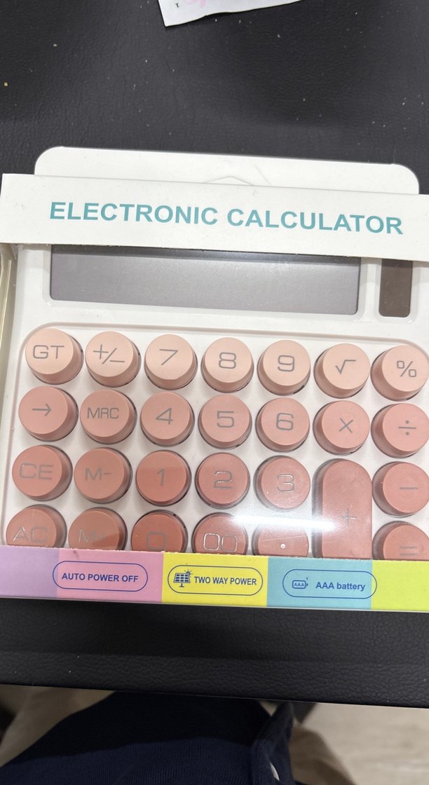 Bej Renkli Elektronik Hesap Makinesi - Görsel 2