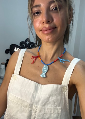 Kadın Beyaz Keten Midi Tulum - Görsel 6