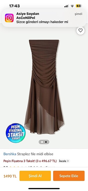 xs Beden Bershka elbise