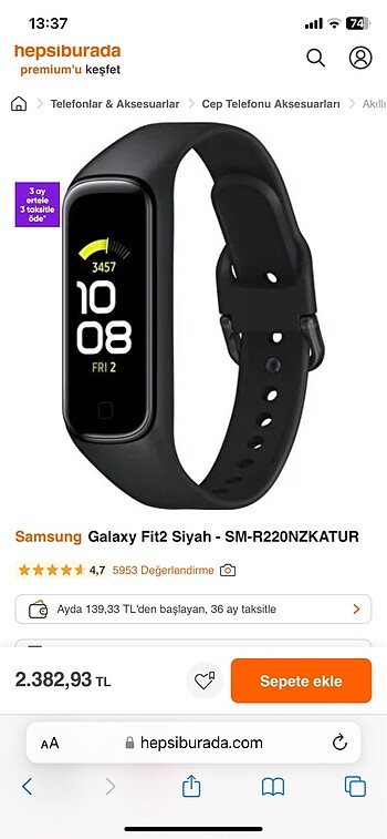 Samsung Fit2 Akıllı Bileklik