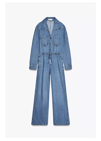 s Beden mavi Renk Zara Z1975 Denim Tulum