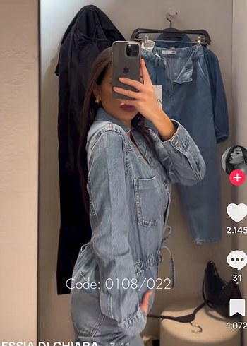 s Beden Zara Z1975 Denim Tulum