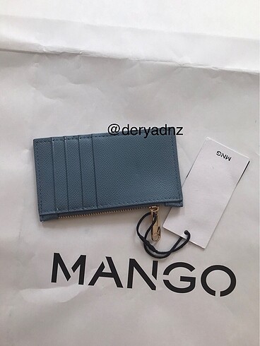 Beden mavi Renk Mango Safiano Görünümlü Cüzdan