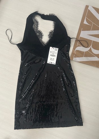 Zara Pullu Mini Elbise - Görsel 2