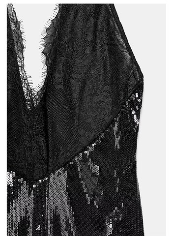 Zara Pullu Mini Elbise - Görsel 4