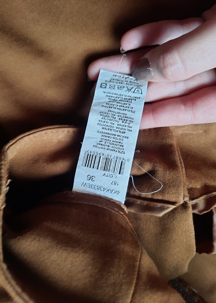 Sütlü kahve normal kesim pantolon - Görsel 2