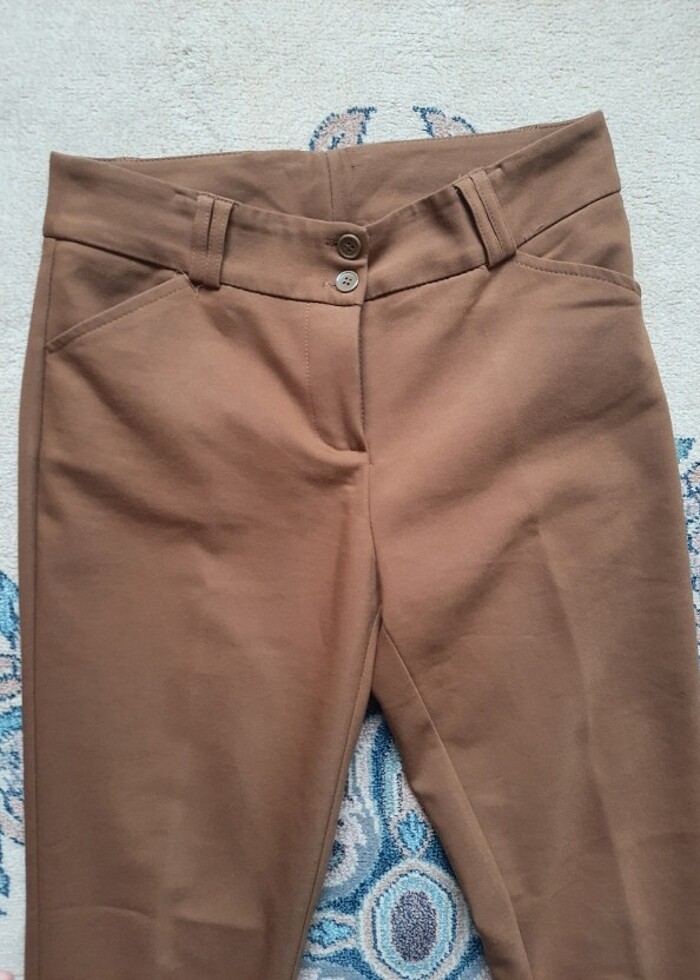 Sütlü kahve normal kesim pantolon - Görsel 3