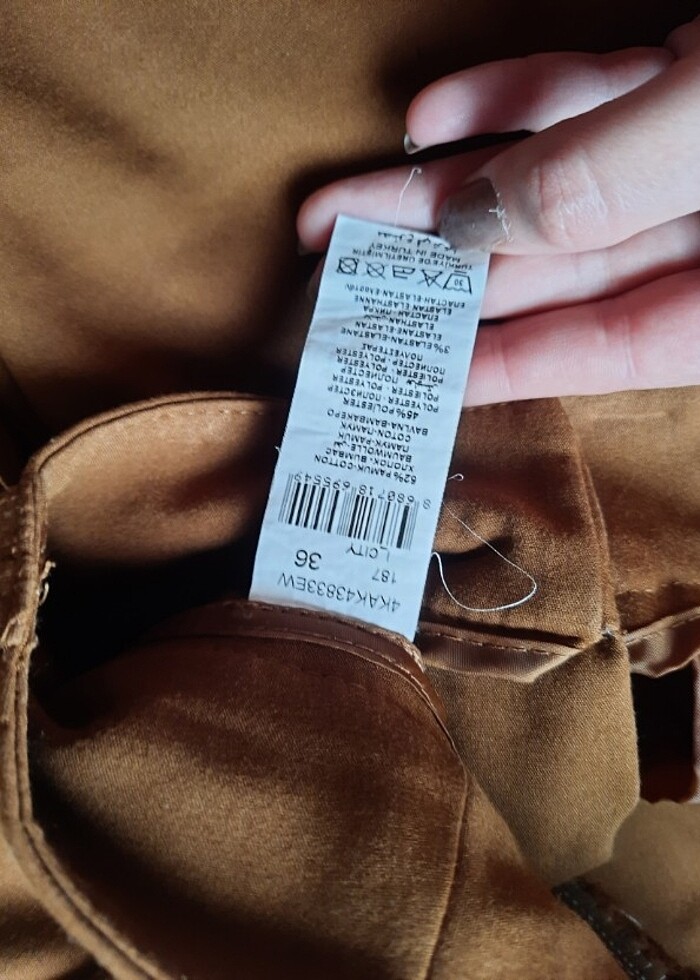 Sütlü kahve normal kesim pantolon - Görsel 5