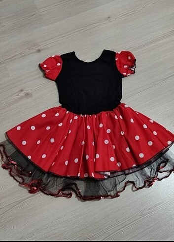 24-36 Ay Beden siyah Renk Minnie mouse elbise